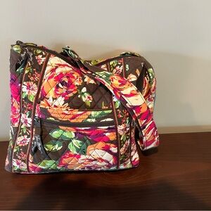 Vera Bradley English Rose print Crossbody Hipster Bag